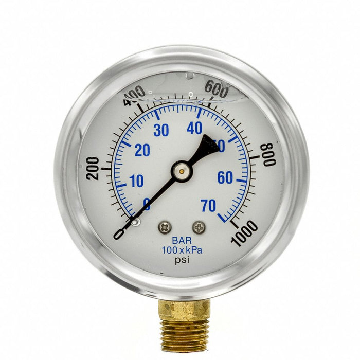 N0239 Pressure Gauge 1/4 in NPT 2-1/2 in