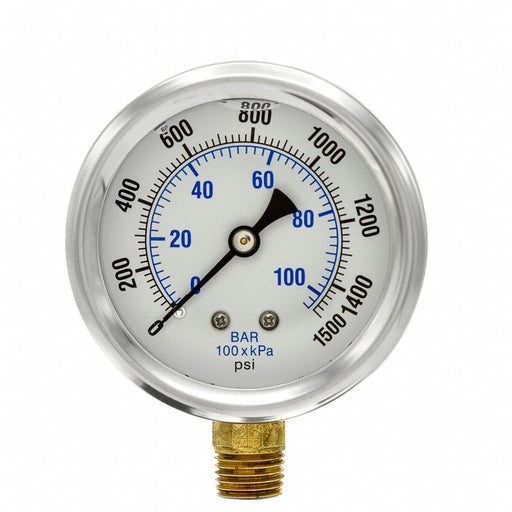 Pressure Gauge 1/4 in NPT 2-1/2 in