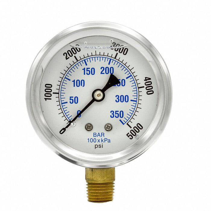 Pressure Gauge 1/4 in NPT 2-1/2 in