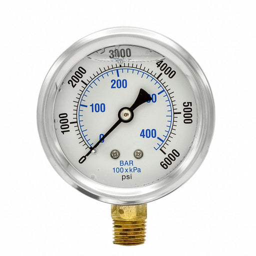 N0239 Pressure Gauge 1/4 in NPT 2-1/2 in