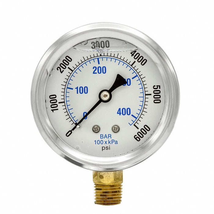 N0239 Pressure Gauge 1/4 in NPT 2-1/2 in