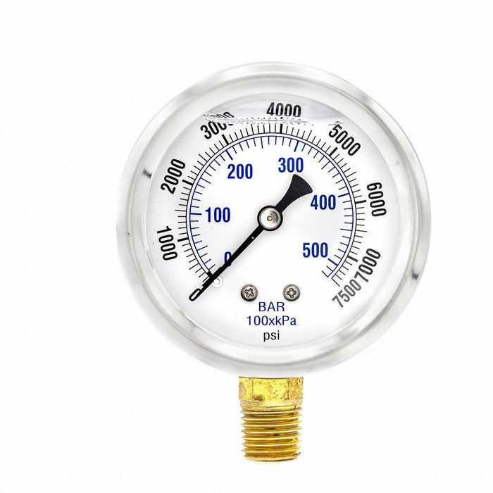 N0239 Pressure Gauge 1/4 in NPT 2-1/2 in