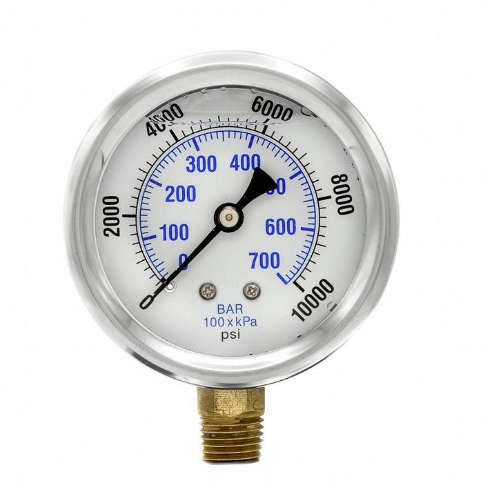 N0239 Pressure Gauge 1/4 in NPT 2-1/2 in