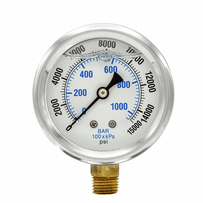 Pressure Gauge 1/4 in NPT 2-1/2 in