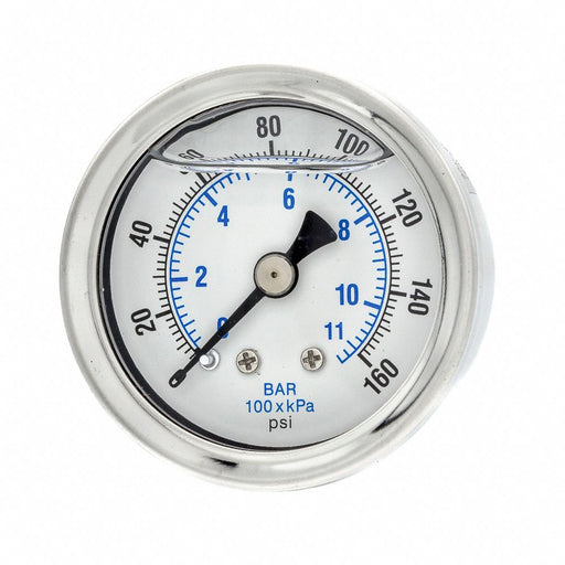 Pressure Gauge 1/8 in NPT 1-1/2 in