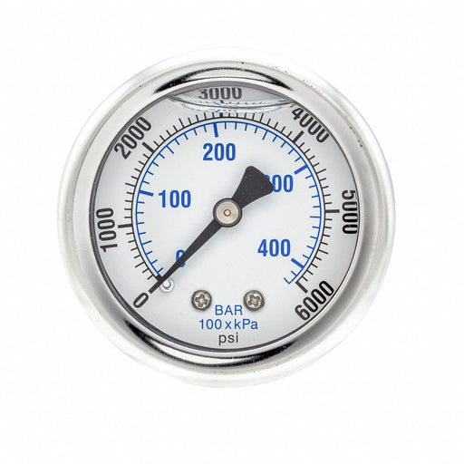 N0242 Pressure Gauge 1/4 in NPT 2 in