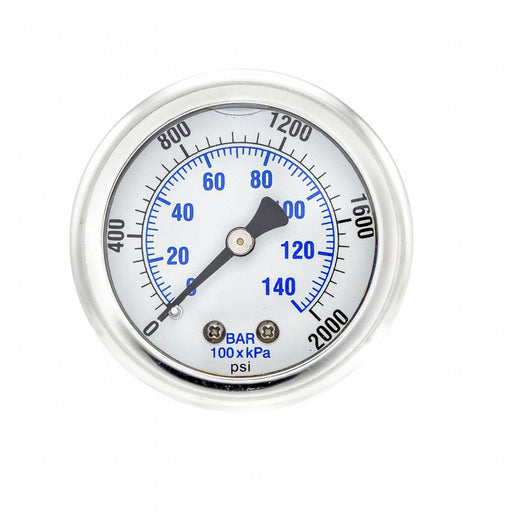Pressure Gauge 1/8 in NPT 2 in