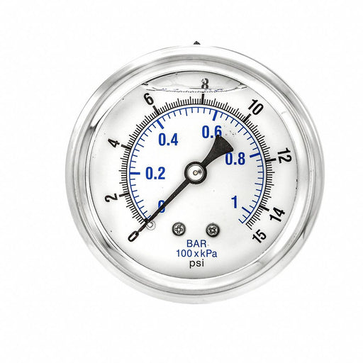 Pressure Gauge 1/4 in NPT 2-1/2 in