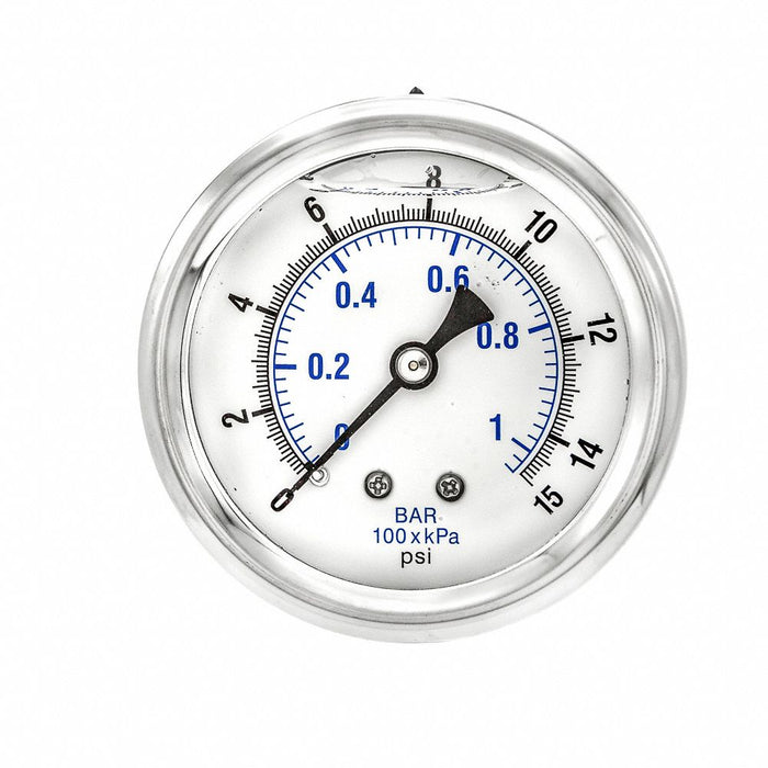 N0240 Pressure Gauge 1/4 in NPT 2-1/2 in