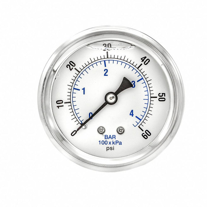 N0240 Pressure Gauge 1/4 in NPT 2-1/2 in