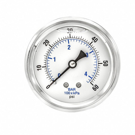 Pressure Gauge 1/4 in NPT 2-1/2 in