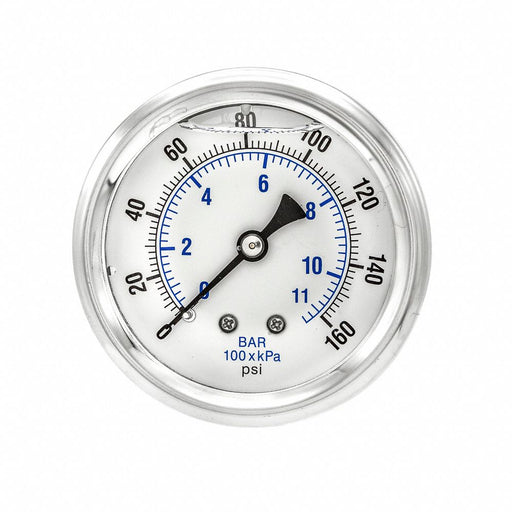 Pressure Gauge 1/4 in NPT 2-1/2 in