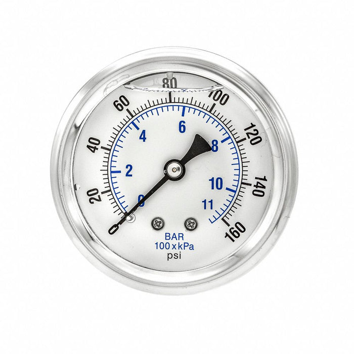 N0240 Pressure Gauge 1/4 in NPT 2-1/2 in