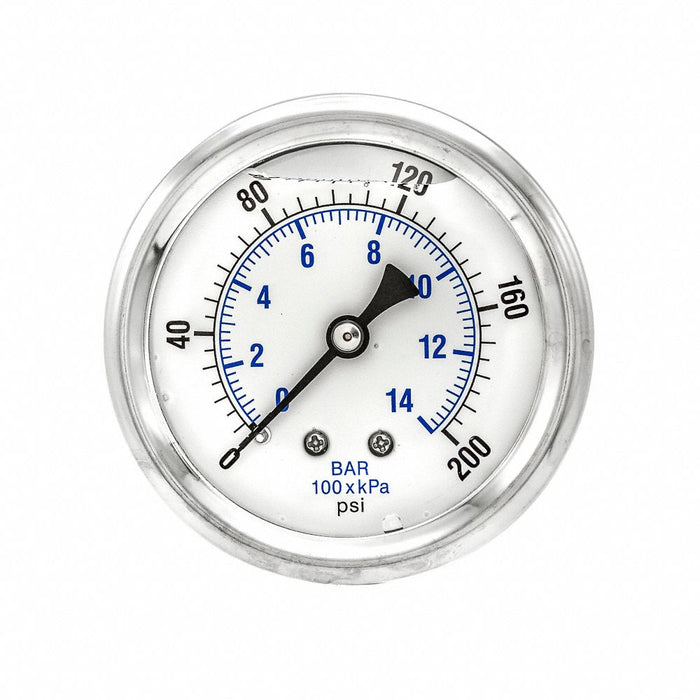 N0240 Pressure Gauge 1/4 in NPT 2-1/2 in