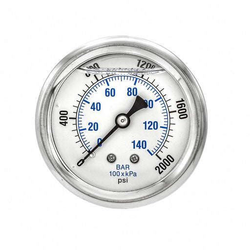 Pressure Gauge 1/4 in NPT 2-1/2 in