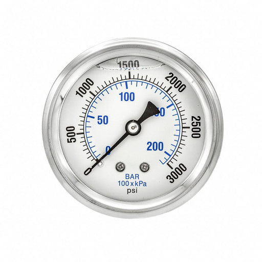 Pressure Gauge 1/4 in NPT 2-1/2 in
