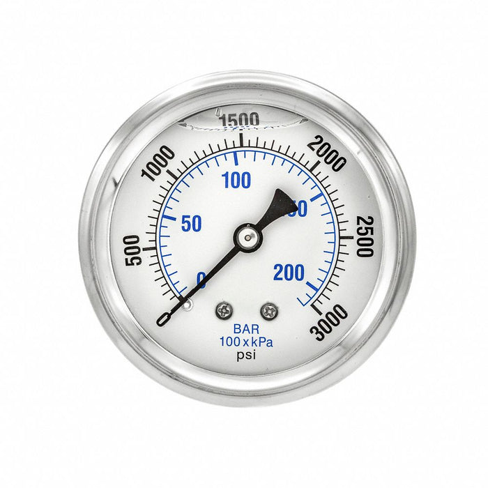 N0240 Pressure Gauge 1/4 in NPT 2-1/2 in