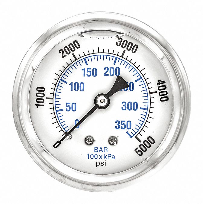N0240 Pressure Gauge 1/4 in NPT 2-1/2 in