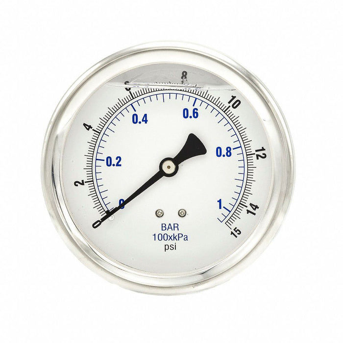 Pressure Gauge 1/4 in NPT 4 in