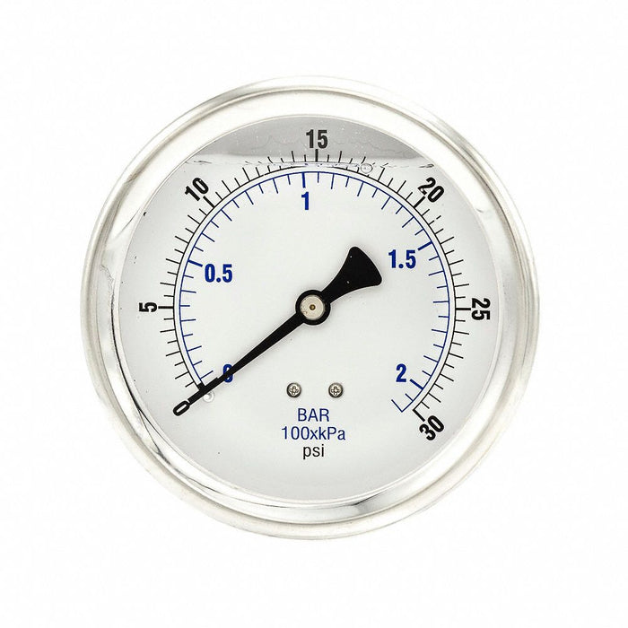 Pressure Gauge 1/4 in NPT 4 in