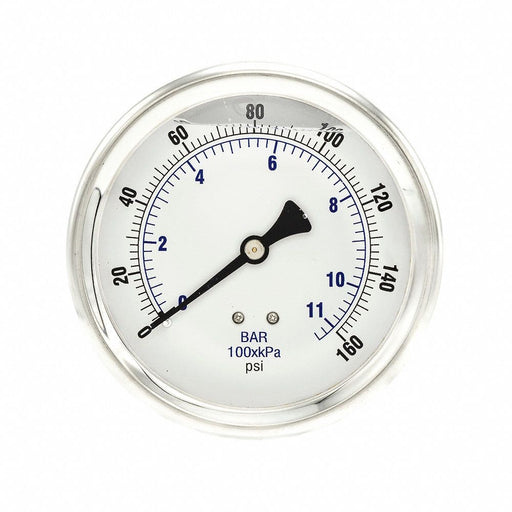 Pressure Gauge 1/4 in NPT 4 in