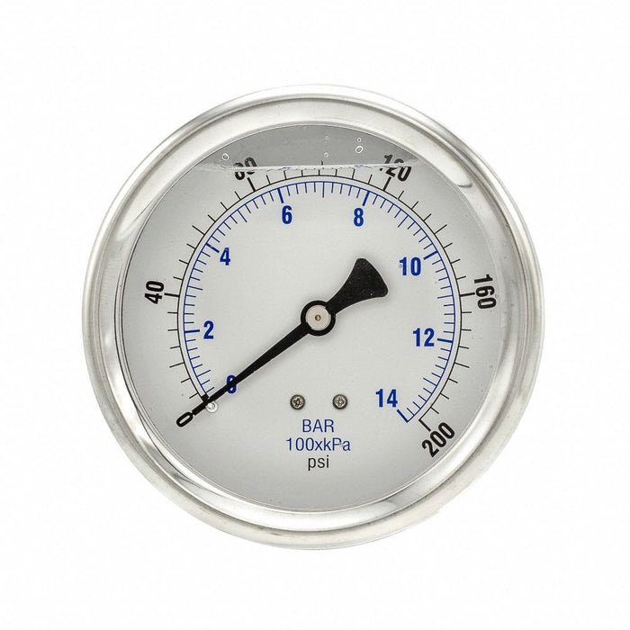 Pressure Gauge 1/4 in NPT 4 in