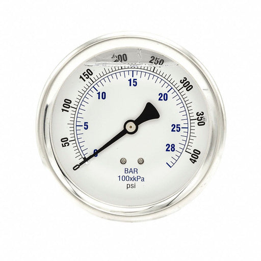 Pressure Gauge 1/4 in NPT 4 in