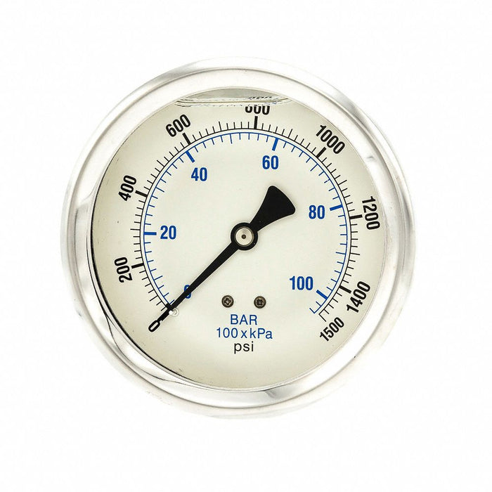 N0245 Pressure Gauge 1/4 in NPT 4 in