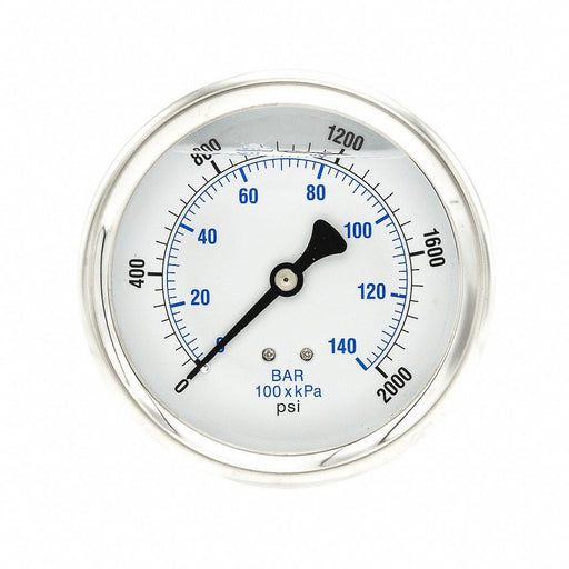 Pressure Gauge 1/4 in NPT 4 in