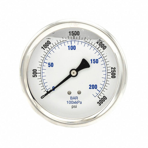 Pressure Gauge 1/4 in NPT 4 in