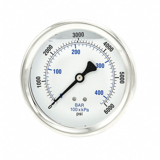 Pressure Gauge 1/4 in NPT 4 in