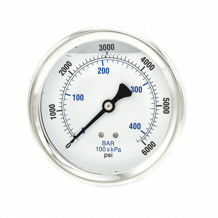 Pressure Gauge 1/4 in NPT 4 in