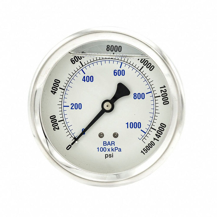 Pressure Gauge 1/4 in NPT 4 in