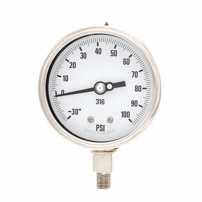 H8415 Compound Gauge Heavy Duty 4 in 30/100
