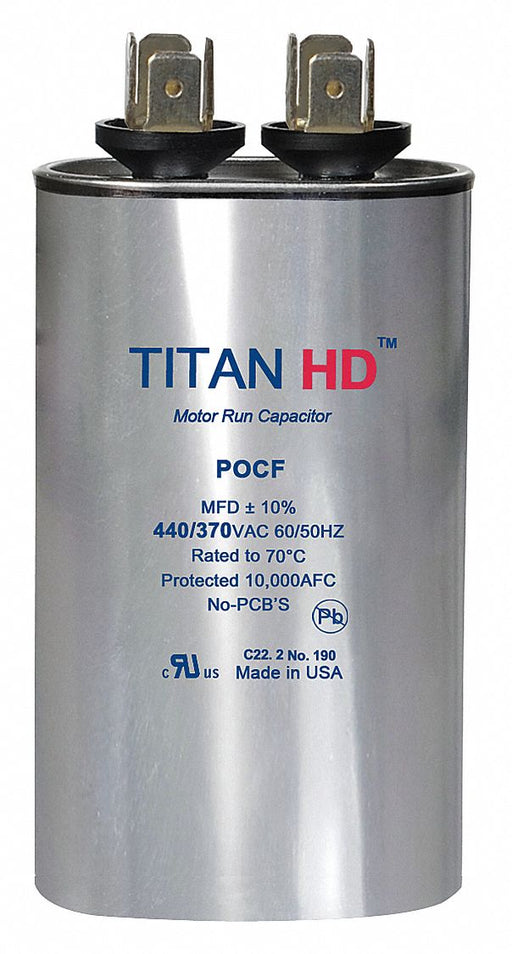 Motor Run Capacitor 10 MFD 3 3/8  H