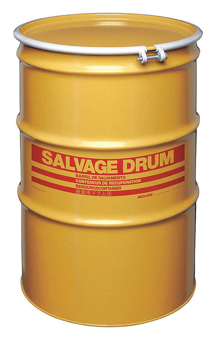 Salvage Drum Steel 39 in H Yellow