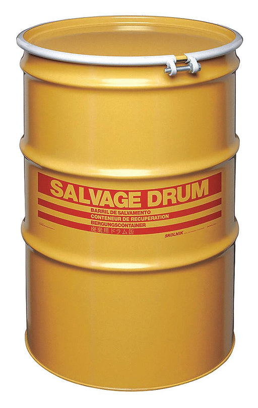 Salvage Drum Steel 39 in H Yellow