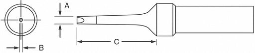 WELLER ET Chisel Soldering Tip