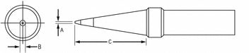 WELLER ET Conical Soldering Tip