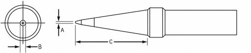 WELLER ET Conical Soldering Tip