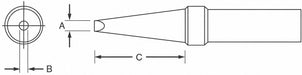 WELLER ET Chisel Soldering Tip