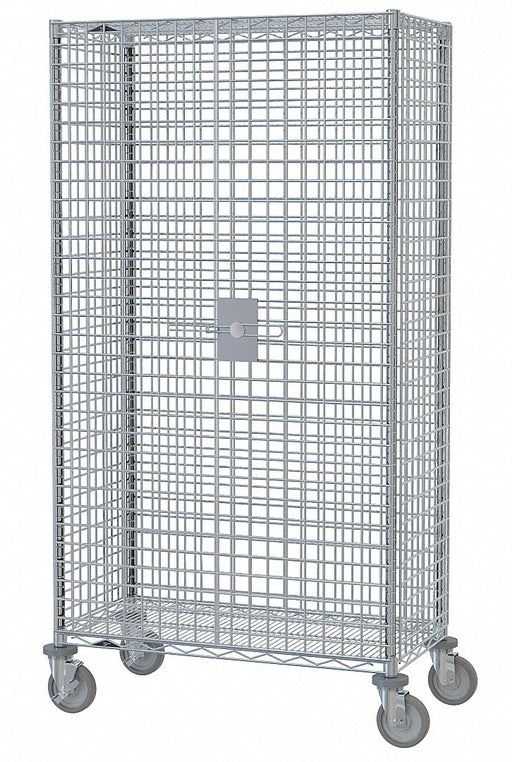 Wire Security Cart Chrome 41x22x68