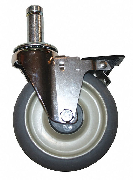 Swivel Stem Caster w/Brake Height 5 In