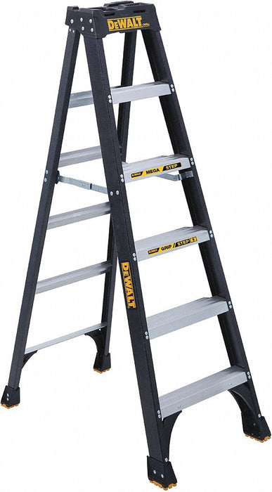 Stepladder Fiberglass 6 ft H 300 lb Cap