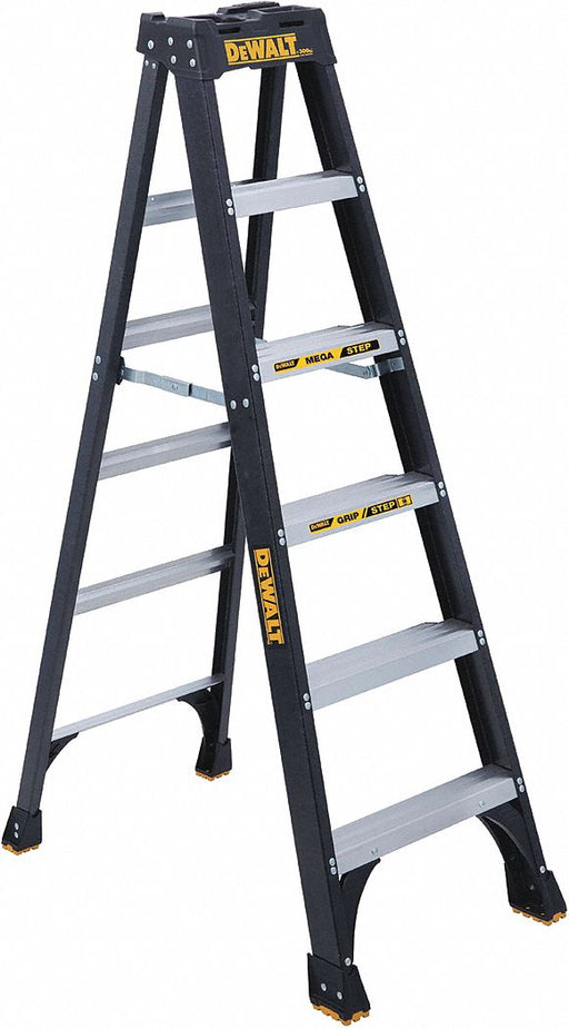 Stepladder Fiberglass 6 ft H 300 lb Cap