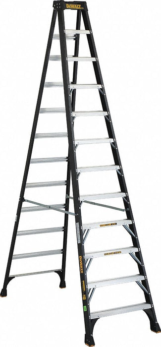 Stepladder Fiberglass 12 ft H 300 lb Cap