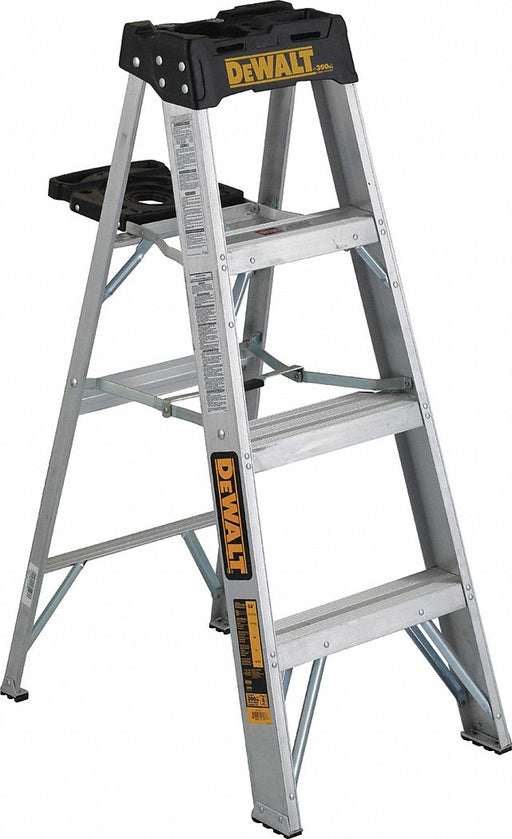 Stepladder Aluminum 4 ft H 300 lb Cap.
