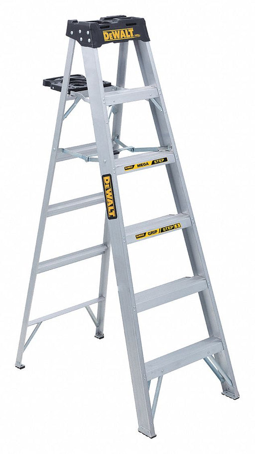 Stepladder Aluminum 6 ft H 300 lb Cap.