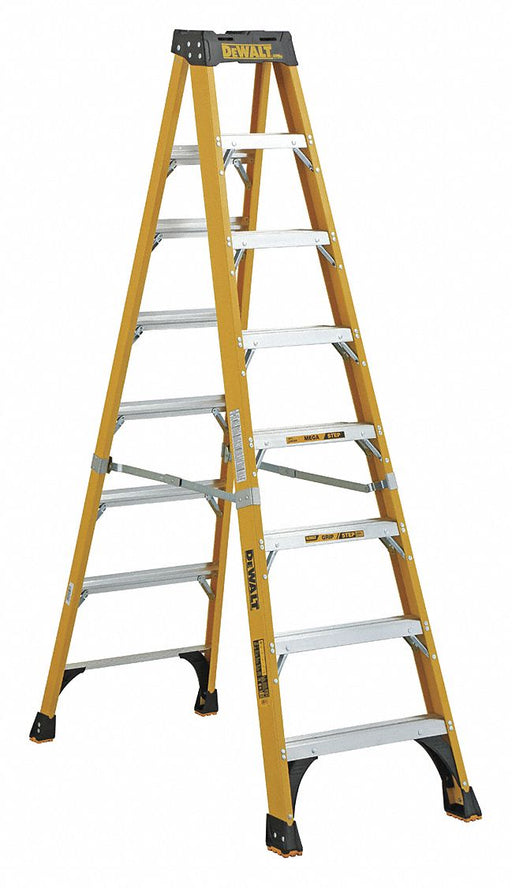 Stepladder Fiberglass 8 ft H 500 lb Cap