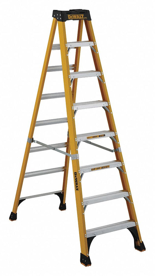 Stepladder Fiberglass 8 ft H 375 lb Cap
